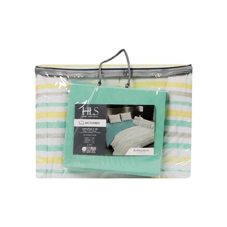ชุดผ้าปูที่นอน 5 ฟุต 6 ชิ้น HOME LIVING STYLE MIAMI GREEN_4