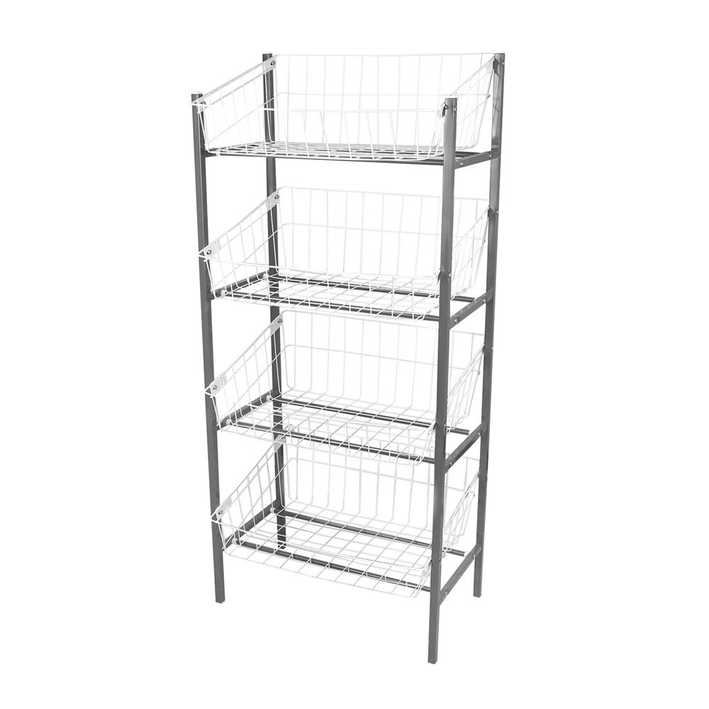 ชั้นวางของ 4 ชั้น ME LIVING SUPER 42X63X141.5 ซม. สีเทา