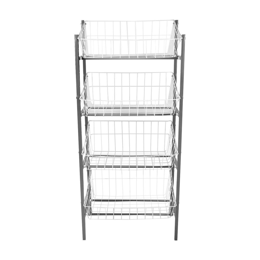 ชั้นวางของ 4 ชั้น ME LIVING SUPER 42X63X141.5 ซม. สีเทา