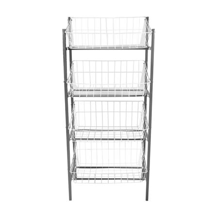 ชั้นวางของ 4 ชั้น ME LIVING SUPER 42X63X141.5 ซม. สีเทา_1