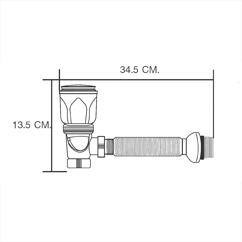 ท่อน้ำทิ้งอ่างล้างหน้ากระปุกท่อย่น MOYA BD012W 100 ซม.