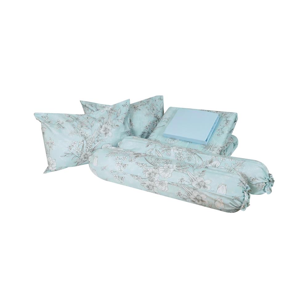 ชุดผ้าปูที่นอน 5 ฟุต 6 ชิ้น HOME LIVING STYLE NEECE BLUE