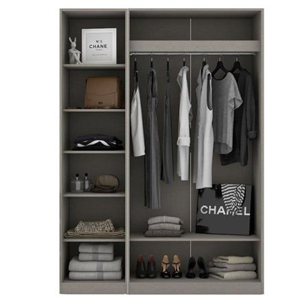 ตู้เสื้อผ้า 2 บานเปิด KONCEPT BLOX 150 ซม. สีไม้อ่อน_1