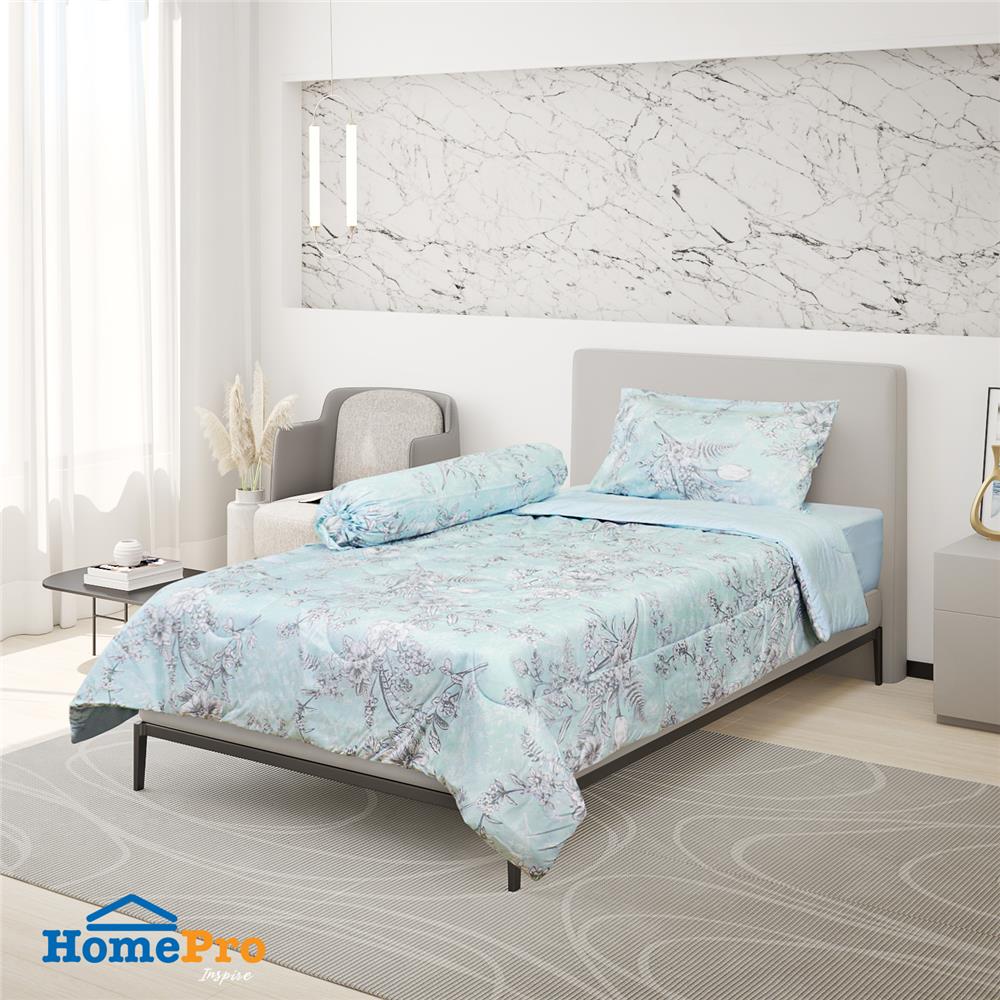 ชุดผ้าปูที่นอน 3.5 ฟุต 4 ชิ้น HOME LIVING STYLE NEECE BLUE