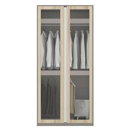 ตู้เสื้อผ้า 2 บานเปิด KONCEPT BLOX DE04 100 ซม. สีไม้อ่อน_0