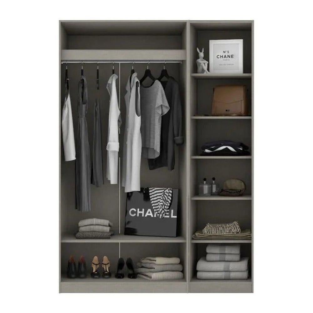 ตู้เสื้อผ้า 2 บานเปิด KONCEPT BLOX 150 ซม. สีไม้เข้ม