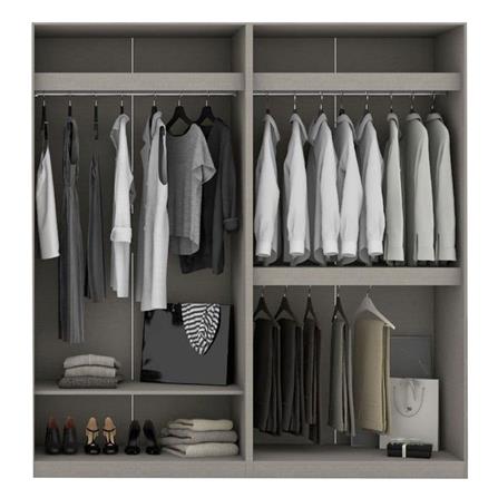 ตู้เสื้อผ้า 4 บานเปิด KONCEPT BLOX 200 ซม. สีขาว_1