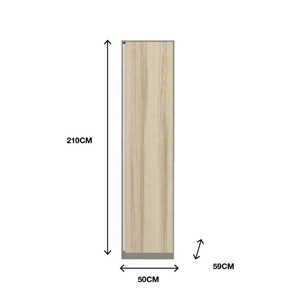 ตู้เสื้อผ้าบานเปิดขวา KONCEPT BLOX DE01 50 ซม. สีไม้อ่อน