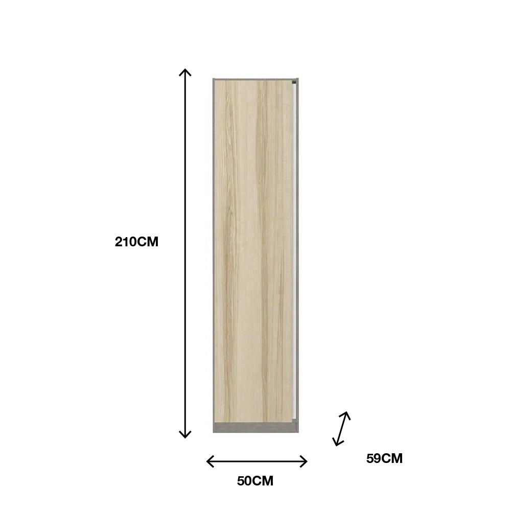 ตู้เสื้อผ้าบานเปิดซ้าย KONCEPT BLOX DE01 50 ซม. สีไม้อ่อน