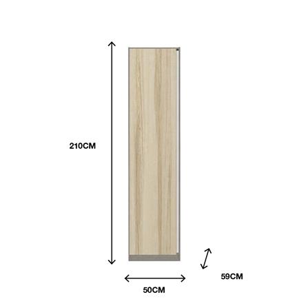 ตู้เสื้อผ้าบานเปิดซ้าย KONCEPT BLOX DE01 50 ซม. สีไม้อ่อน_2