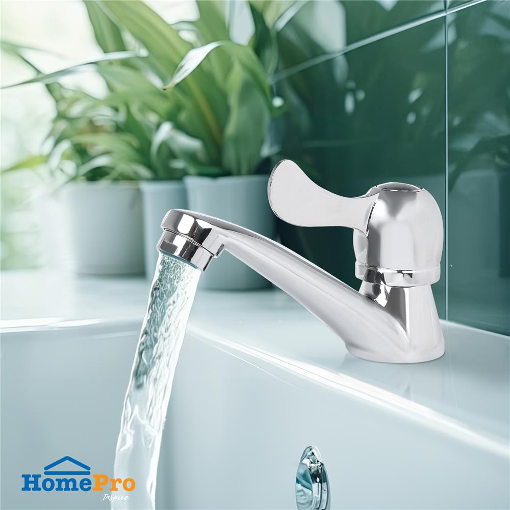 ก๊อกอ่างล้างหน้า BATH TIME BT-001-1 สีโครม