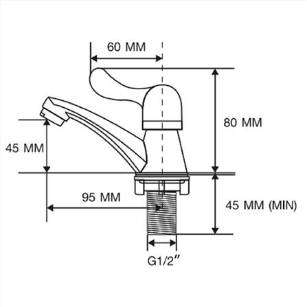ก๊อกอ่างล้างหน้า BATH TIME BT-001-1 สีโครม_5