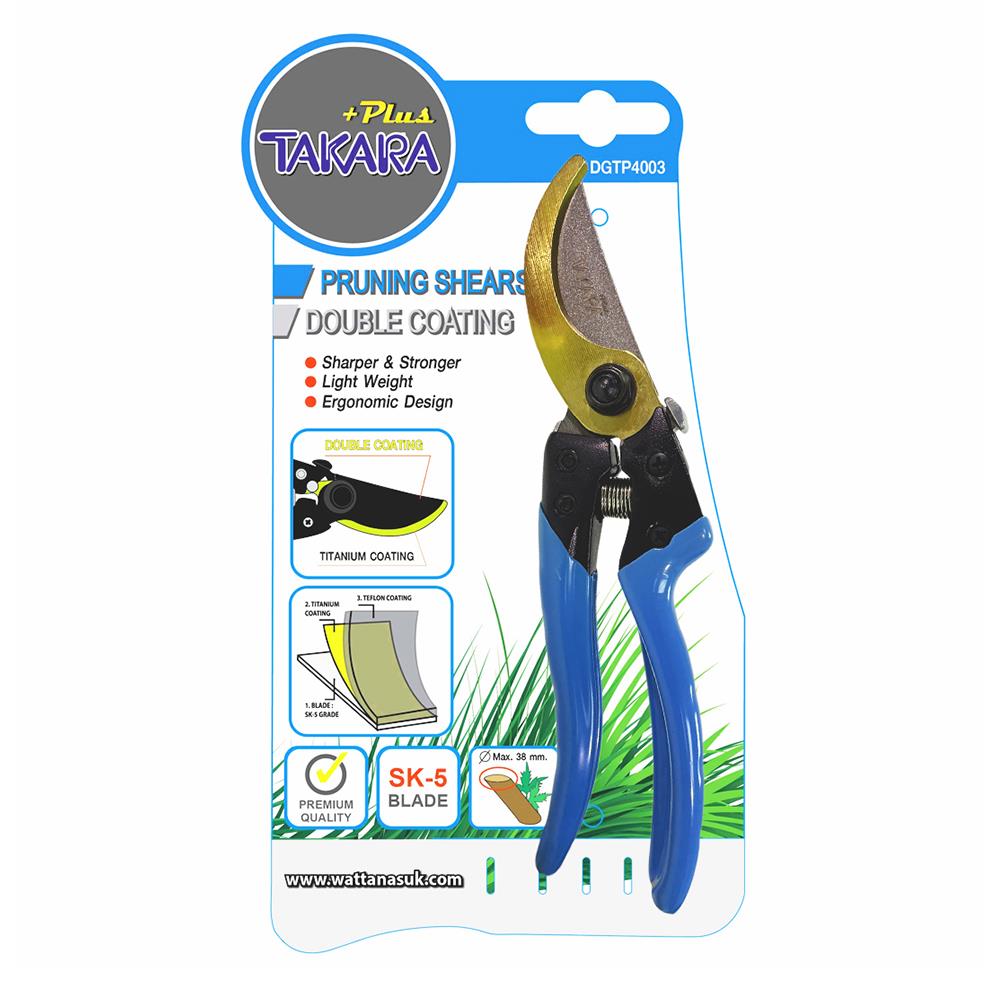 กรรไกรตัดกิ่งปากโค้งไทเทเนี่ยม TAKARA PLUS 9 นิ้ว