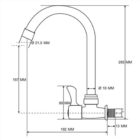ก๊อกซิงค์เดี่ยวผนัง BATH TIME BT-001-3 สีโครม_5