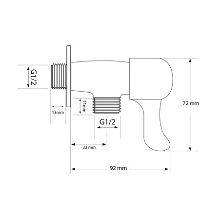 วาล์วฝักบัว 1 ทาง BATH TIME BT-001-7 สีเงิน_5