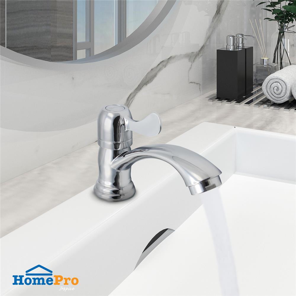 ก๊อกอ่างล้างหน้า BATH TIME BT-001-2 สีโครม