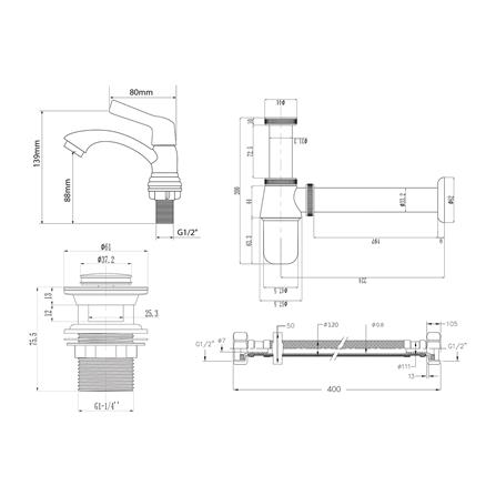 ชุดก๊อกอ่างล้างหน้า MOYA MY-1021_5
