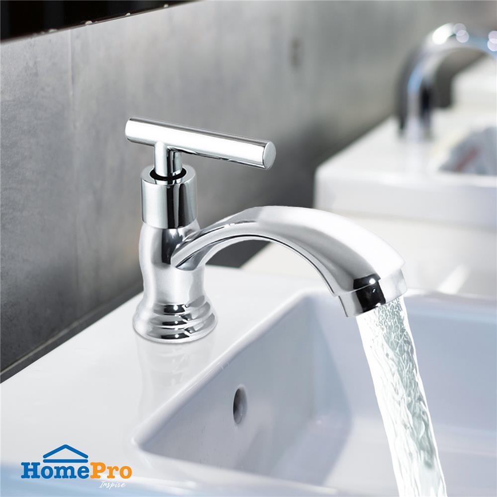 ก๊อกอ่างล้างหน้า BATH TIME BT-002 สีโครม