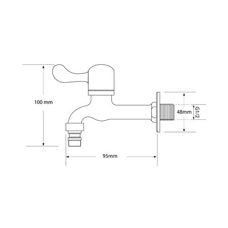 ก๊อกล้างพื้น 1 ทาง BATH TIME BT-001-6_4