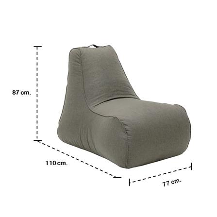 สตูลสามเหลี่ยม KONCEPT BEANBAG RUSHY สีน้ำตาล_3