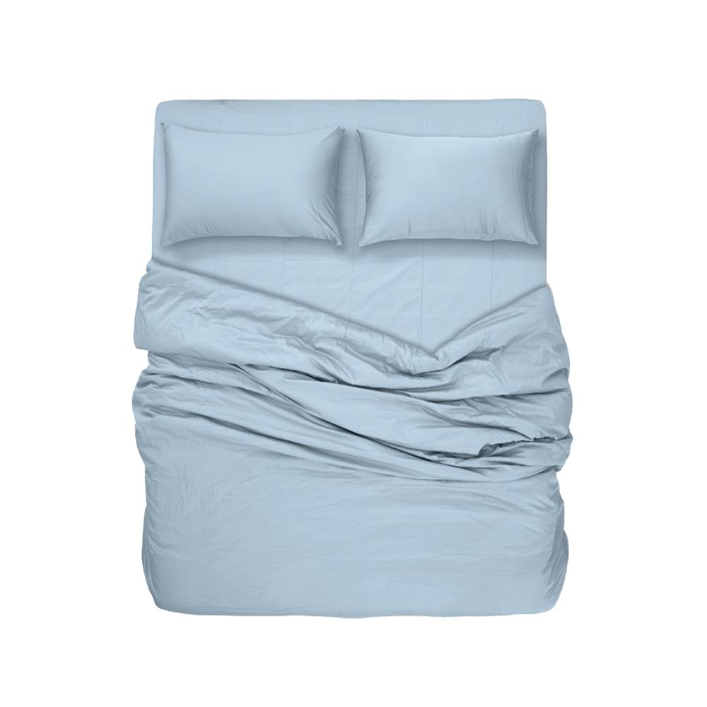 ชุดผ้าปูที่นอน 6 ฟุต 7 ชิ้น BENEATH LIGHT BLUE