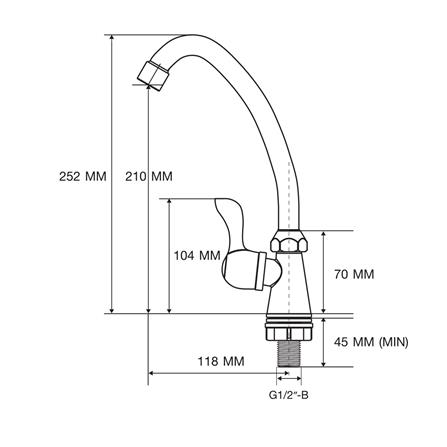 ก๊อกซิงค์เดี่ยวเคาน์เตอร์ BATH TIME BT-001-5_4