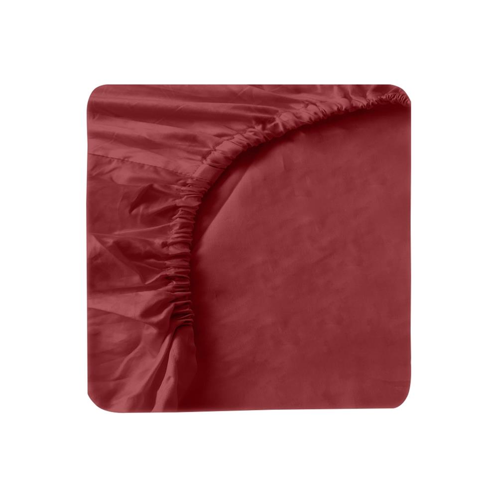 ชุดผ้าปูที่นอน 6 ฟุต 7 ชิ้น BENEATH BURGUNDY RED