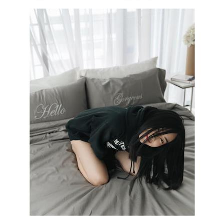 ชุดผ้าปูที่นอน 6 ฟุต 7 ชิ้น BENEATH GENTRY GREY_1