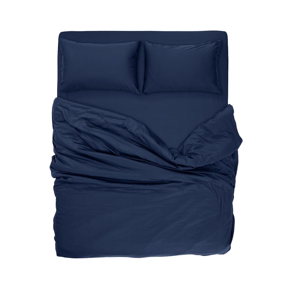 ชุดผ้าปูที่นอน 6 ฟุต 7 ชิ้น BENEATH NAVY BLUE