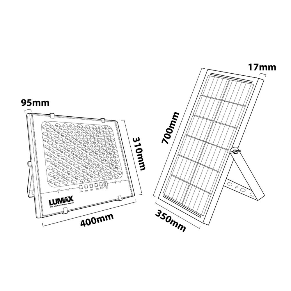 ไฟสปอทไลท์ SOLAR LUMAX 58-L0025 400 วัตต์ เดย์ไลท์ สีเทา