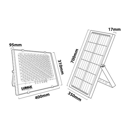 ไฟสปอทไลท์ SOLAR LUMAX 58-L0025 400 วัตต์ เดย์ไลท์ สีเทา_7