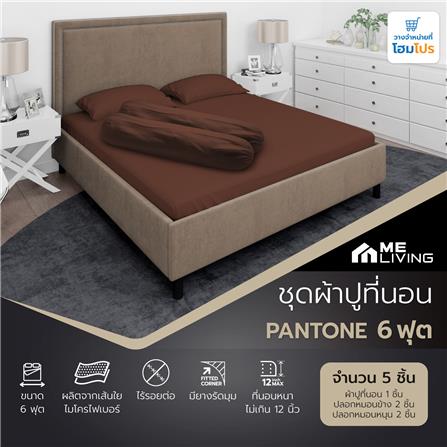 ชุดผ้าปูที่นอน 6 ฟุต 5 ชิ้น ME LIVING PANTONE BROWN_6