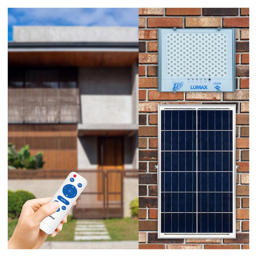 ไฟสปอทไลท์ SOLAR LUMAX 58-L0023 200 วัตต์ เดย์ไลท์ สีเทา