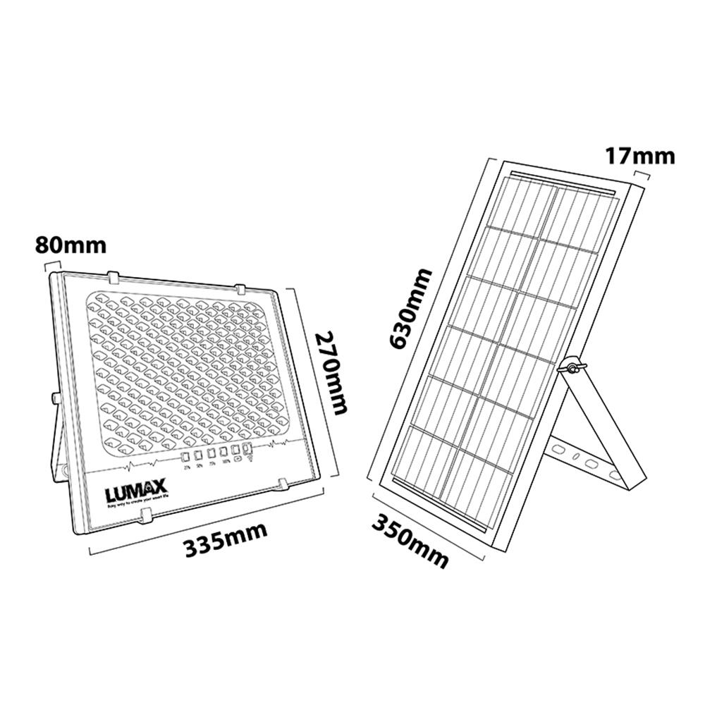 ไฟสปอทไลท์ SOLAR LUMAX 58-L0024 300 วัตต์ เดย์ไลท์ สีเทา