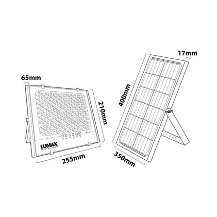 ไฟสปอทไลท์ SOLAR LUMAX 58-L0022 100 วัตต์ เดย์ไลท์ สีเทา_6
