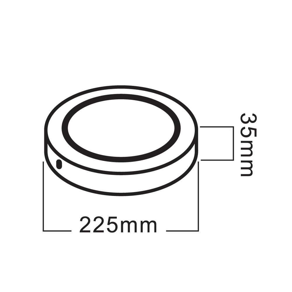ดาวน์ไลท์ LED SHINING S-DLS01865C-1R(WH) 8 นิ้ว 18 วัตต์ DAYLIGHT สีขาว