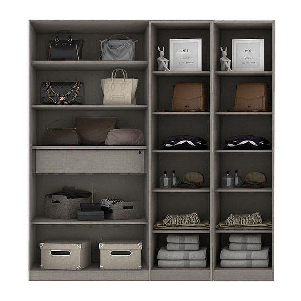 ตู้เสื้อผ้า 2 บานเปิด KONCEPT BLOX 200 ซม. สีขาว/กระจกใส