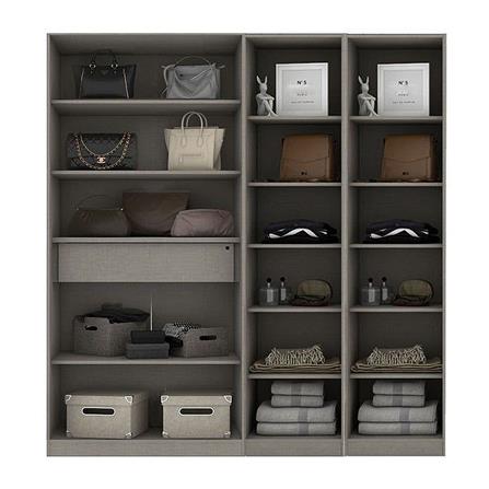 ตู้เสื้อผ้า 2 บานเปิด KONCEPT BLOX 200 ซม. สีขาว/กระจกใส_1