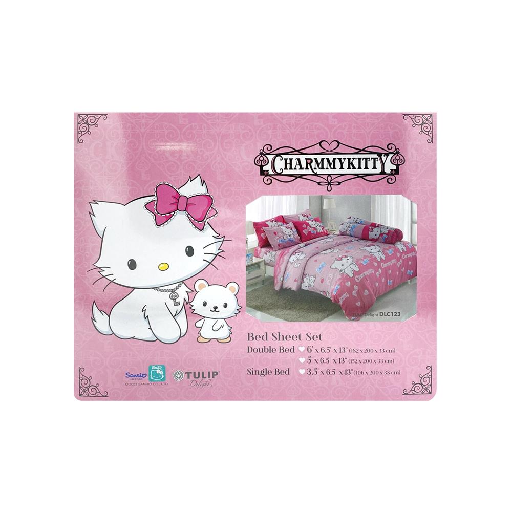 ชุดผ้าปูที่นอน 6 ฟุต 5 ชิ้น TULIP C.KITTY 60012-DLC123