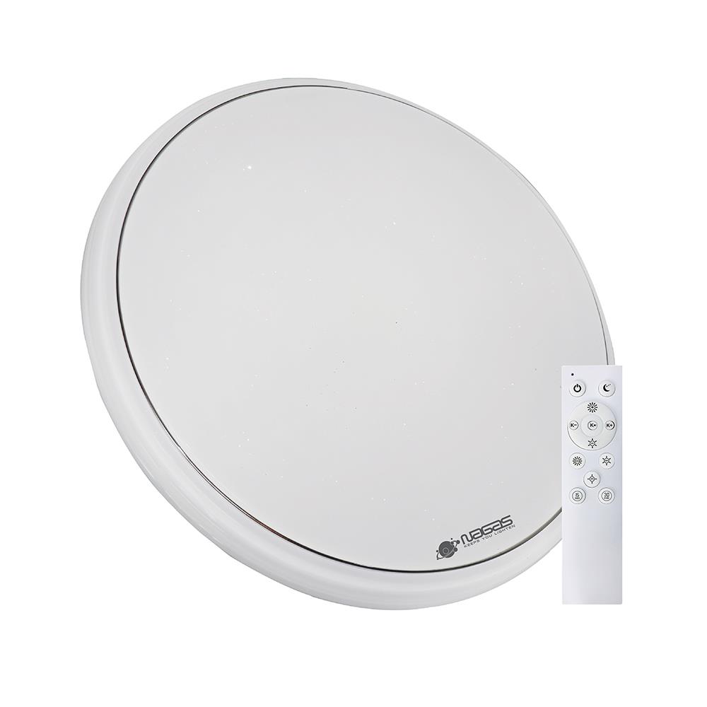 ไฟเพดาน LED NAGAS SMART STAR REMOTE 18 นิ้ว 42 วัตต์ DAYLIGHT/COOL WHITE/WARM WHITE สีขาว