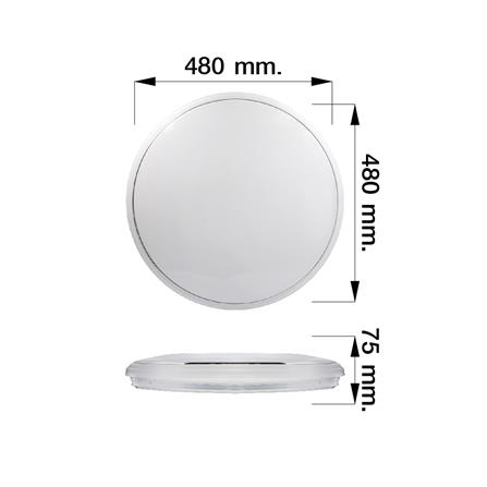 ไฟเพดาน LED NAGAS SMART STAR REMOTE 18 นิ้ว 42 วัตต์ DAYLIGHT/COOL WHITE/WARM WHITE สีขาว_6