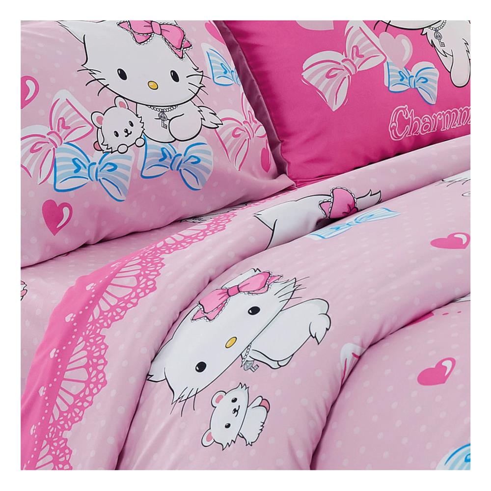 ชุดผ้าปูที่นอน 5 ฟุต 5 ชิ้น TULIP C.KITTY 60013-DLC123