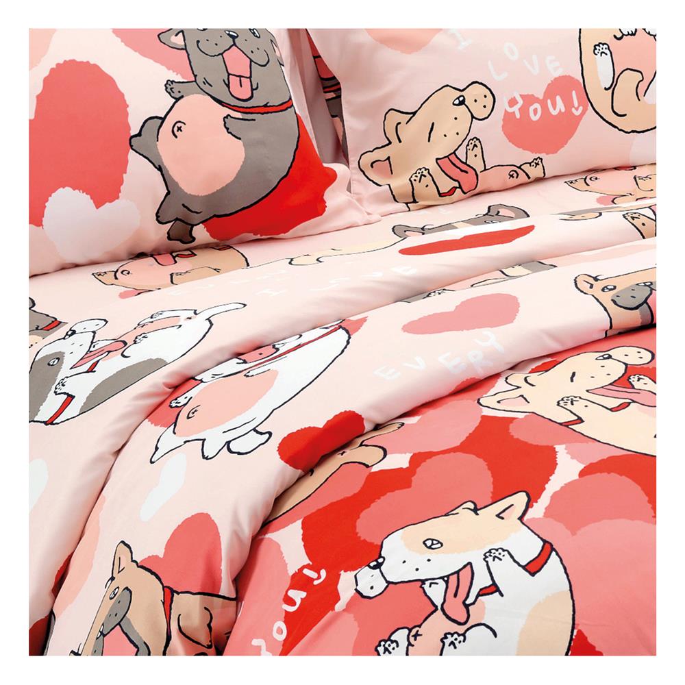 ชุดผ้าปูที่นอน 5 ฟุต 5 ชิ้น TULIP หมาจ๋า 60013-DLC121