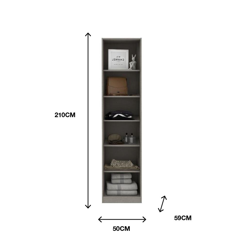 ตู้เสื้อผ้าบานโล่ง KONCEPT BLOX 50 ซม. สีครีม