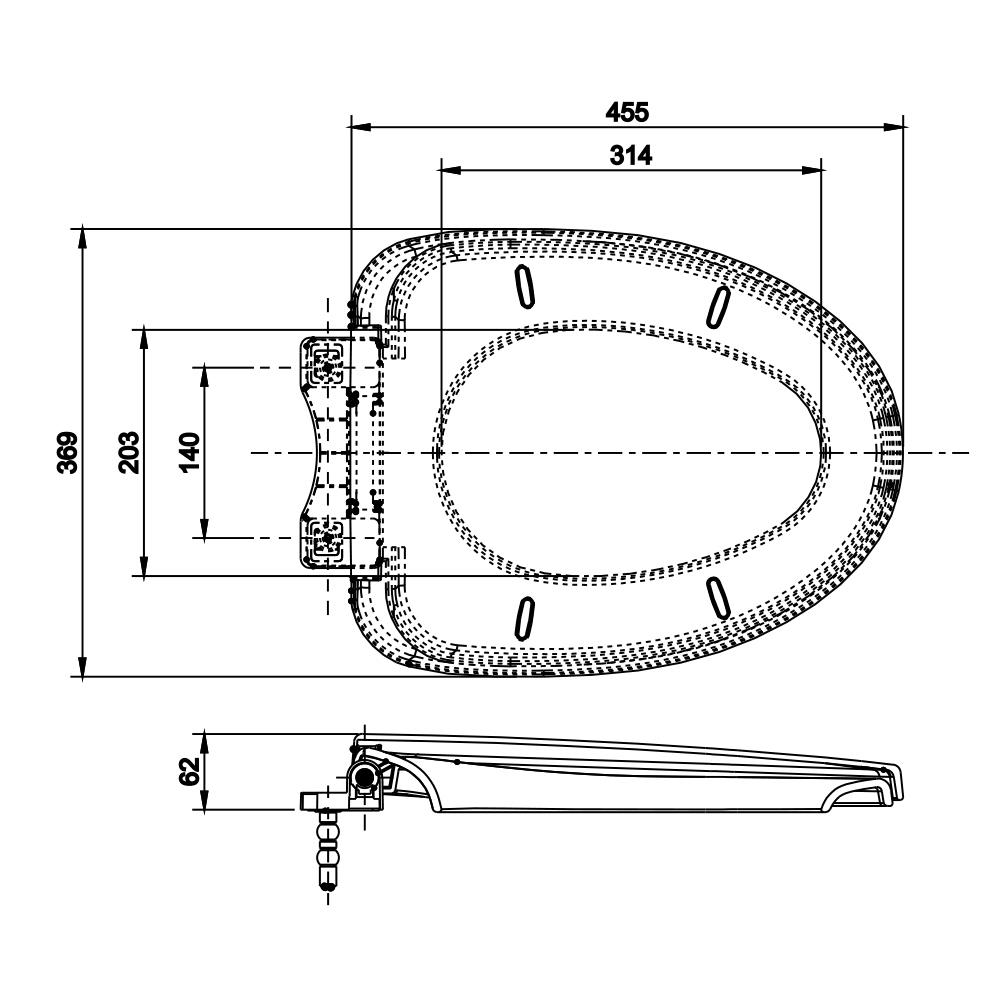ฝารองนั่ง SLOW CLOSE TOTO TC385VS