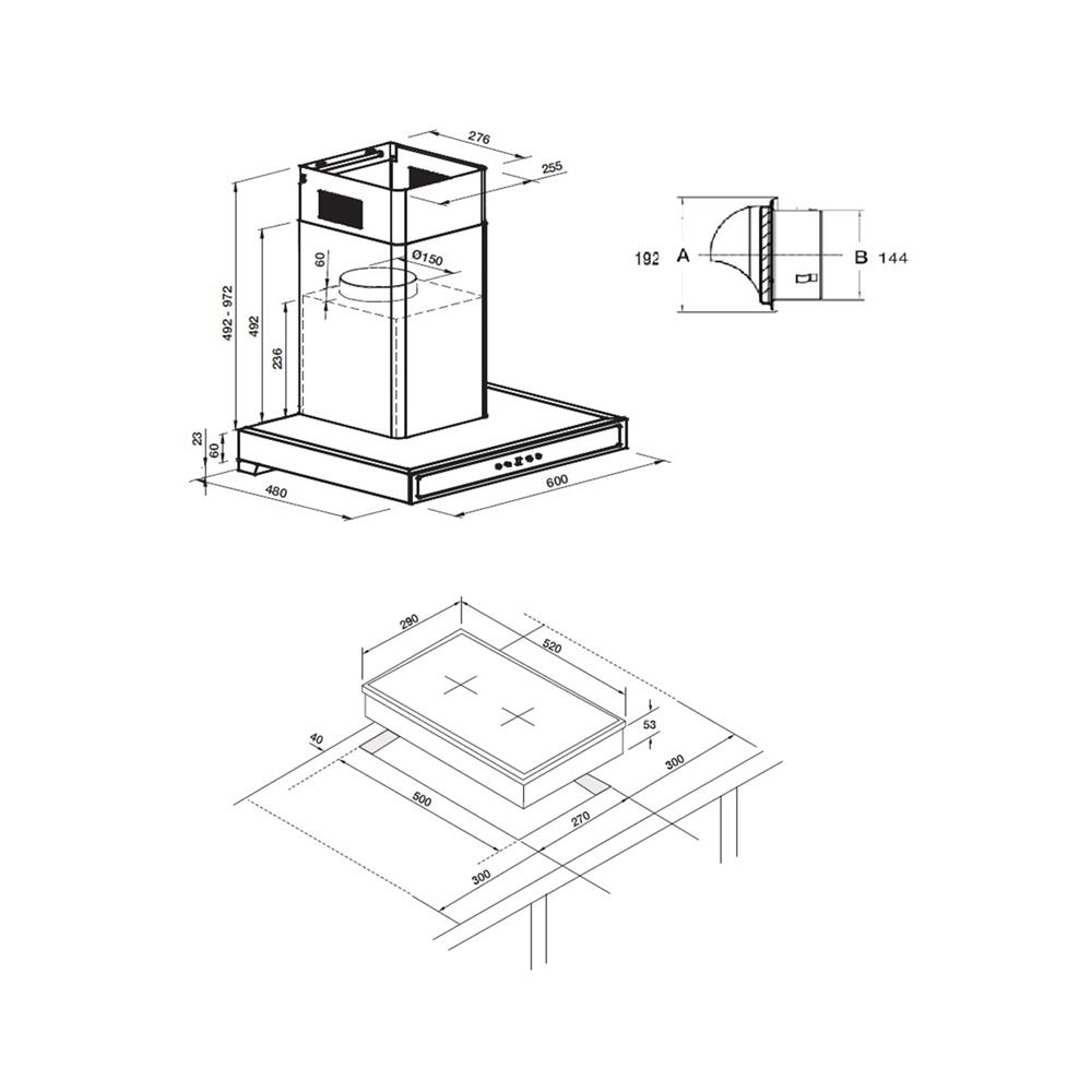 เตาฝัง+เครื่องดูดควัน HAFELE 302SCGCN+BAYU