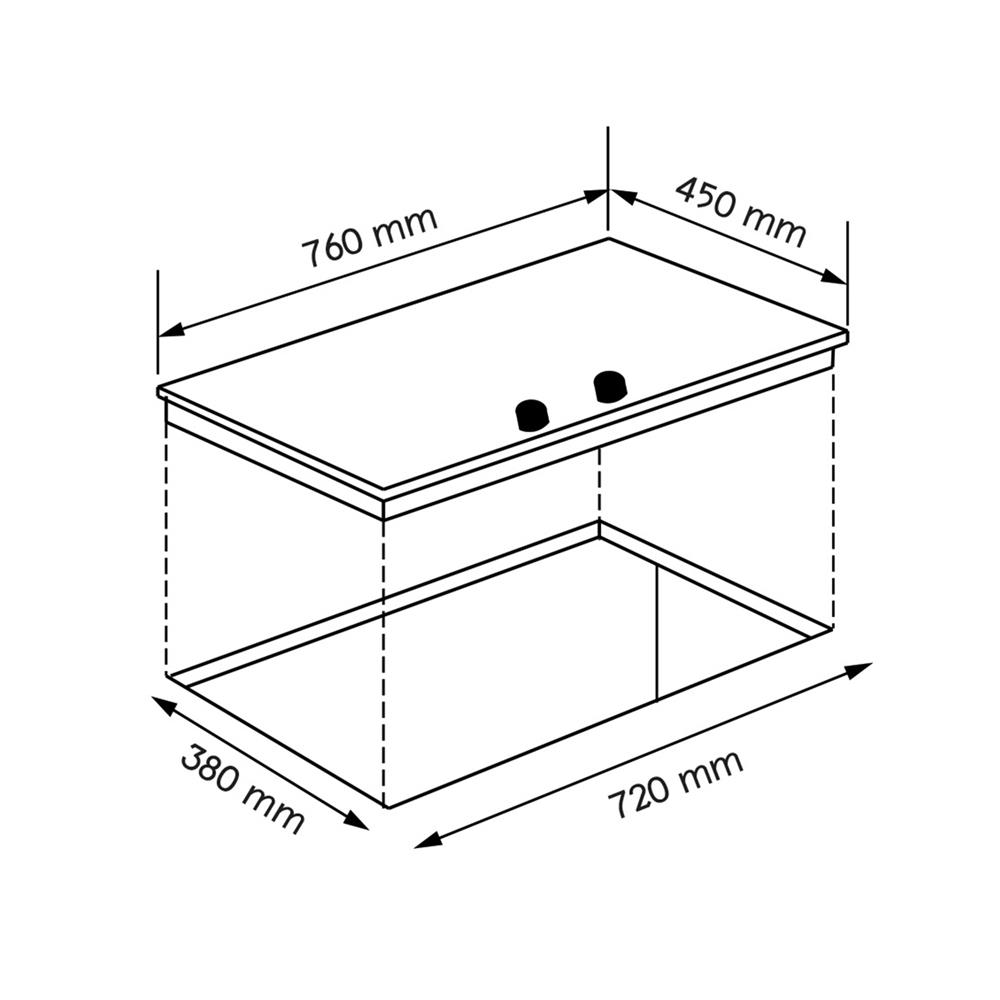 เตาฝังแก๊ส AXIA SBL76-2G 76 ซม.