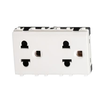 เต้ารับคู่ 3 ขา มีม่านนิรภัย SCHNEIDER 3426UEST2M สีขาว แพ็ก 20 ชิ้น_1