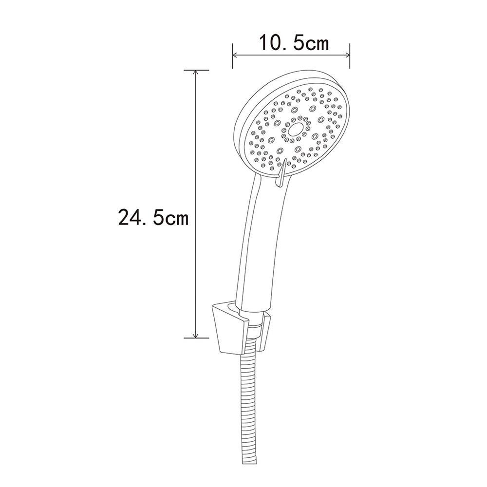 ชุดฝักบัวสายอ่อน 5 ระดับ RASLAND CHROME-1234 สีโครม