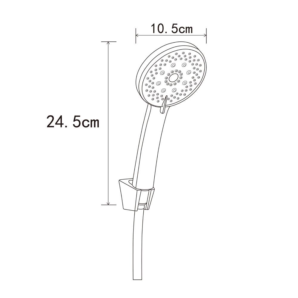 ชุดฝักบัวสายอ่อน 5 ระดับ RASLAND WHITE-9999 สีขาว